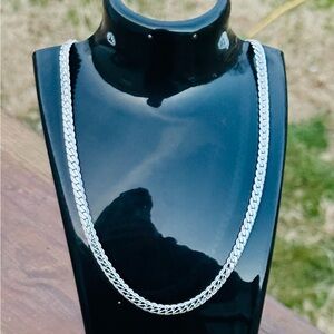Sterling Silver Mens Cuban (Curb) Chain w/ Diamond Cut Edges - Boutique
